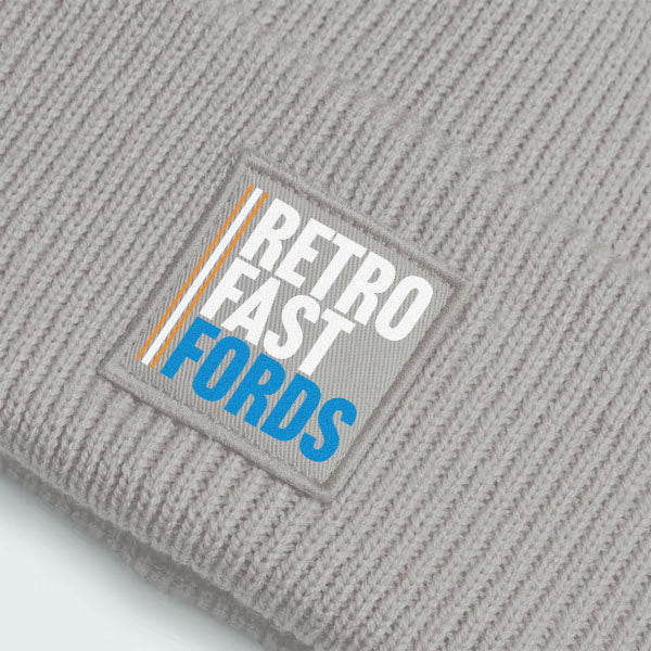 Deep-cuffed Beanie in Dusty Blue Winter Hat Retro Fast Fords