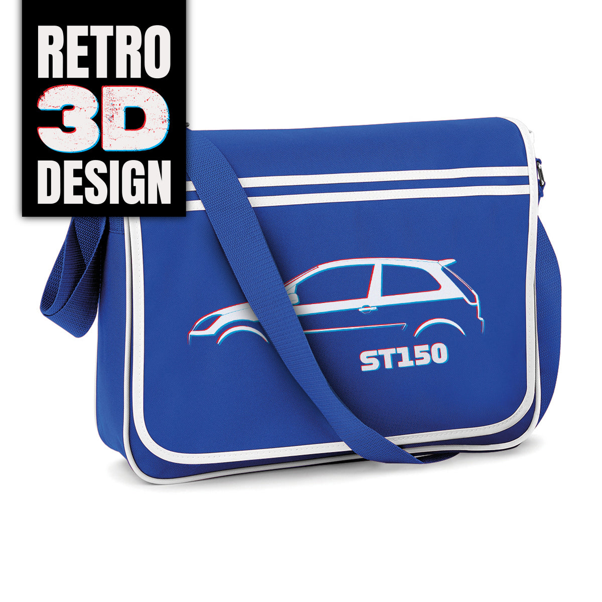 Fiesta ST150 Royal Blue messenger bag 3D design