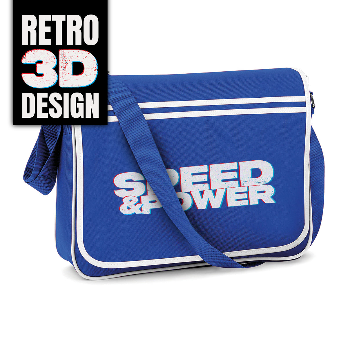 Speed and Power Royal Blue messenger bag 3D design (Copy) (Copy)