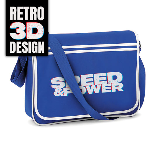 Speed and Power Royal Blue messenger bag 3D design (Copy) (Copy)