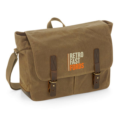Heritage waxed canvas messenger by Retro Fast Fords